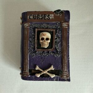 Halloween Cursed Spell Book w/ Skull Light Up Decor Prop Unique Fake Book Prop
